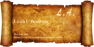 Loibl Andrea névjegykártya
